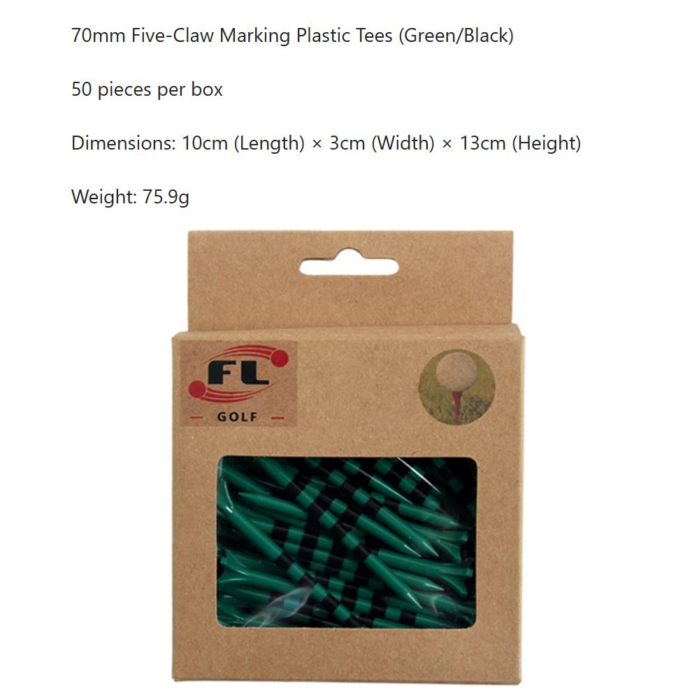 50 Pack Plastic Golf Tees Engineered To Reduce Friction & Side Spin, Unique Golf Gifts for Golfers