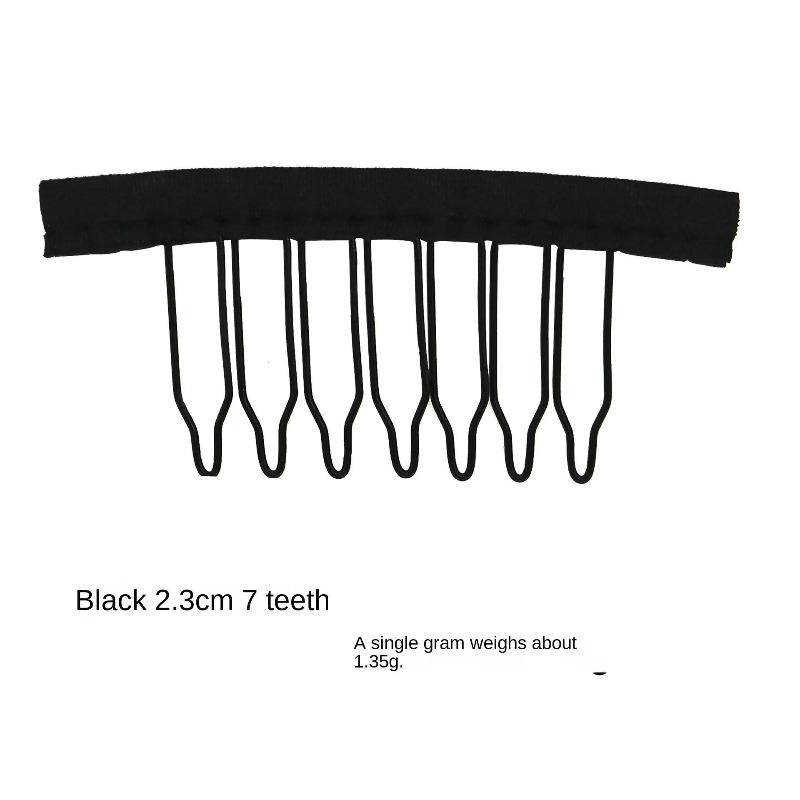 10ks/sada Hřebeny na paruky pro čepice paruky Spony do vlasů Spony do vlasů Tovární nabídka Sponky na paruky na prodlužování vlasů Nejlepší klipy na paruky Velké 3-7 zubů Černá