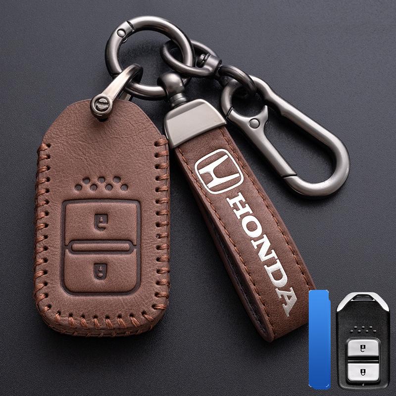 Leather Car Key Remote Cover Full Case Accessories For Honda Civic Accord HR-V CR-V CRV 11th 2022 2023 City Fit Odyssey Jade