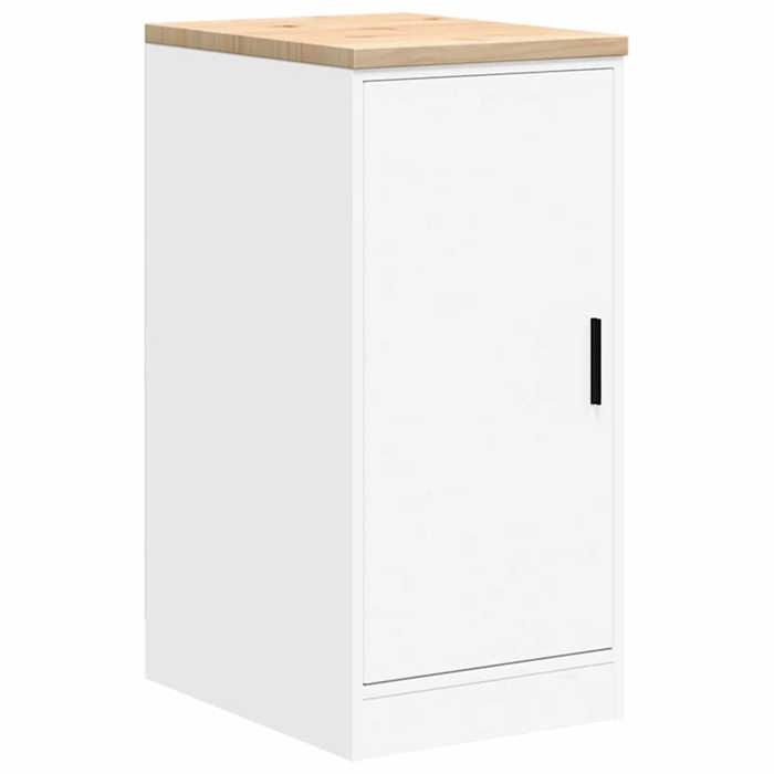 VidaXL Armoire de rangement de garage blanc 40x51x85 cm bois de pin, armoire, armoire à outils, armoire basse, armoire de 860562