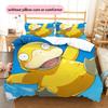 Biancheria da letto con motivo Psyduck Pokémon Decorazione per la casa Regalo di compleanno (1 * copripiumino + 2 * federa, senza nucleo)