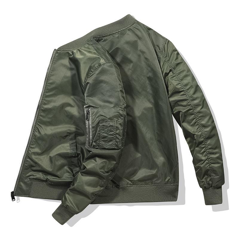 Fliegerjacke Frühling Herbst MA1 Bomberjacke Baseballjacke Übergröße