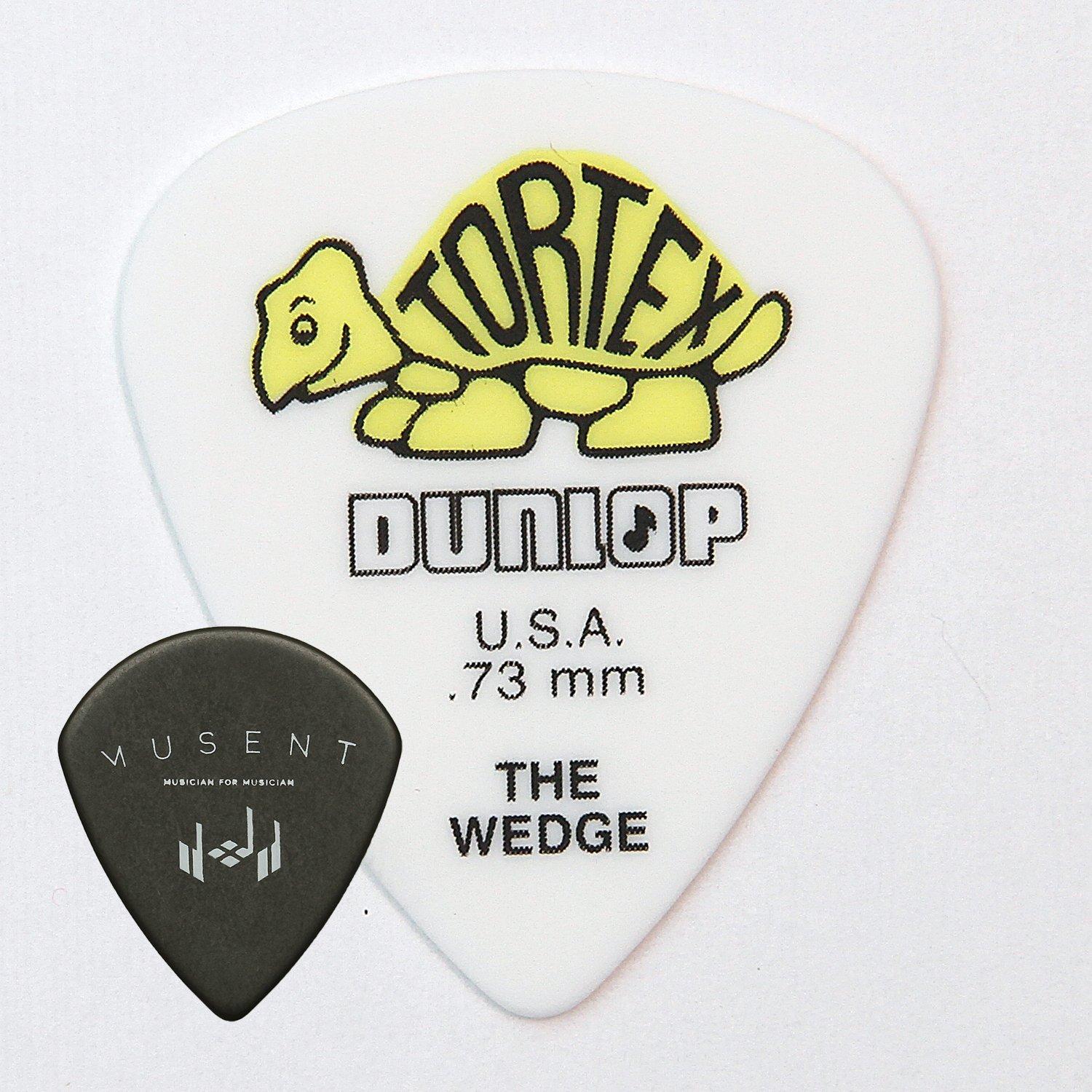 

Jim Dunlop Tortex Wedge Pick Set Tortex Wedge Pick Musent Custom Players Pick Included 12-Piece 0.73mm & 424B073-YEL-12P белый