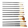 12-Piece Nylon Brush Set for Watercolor, Oil, and Acrylic Painting
