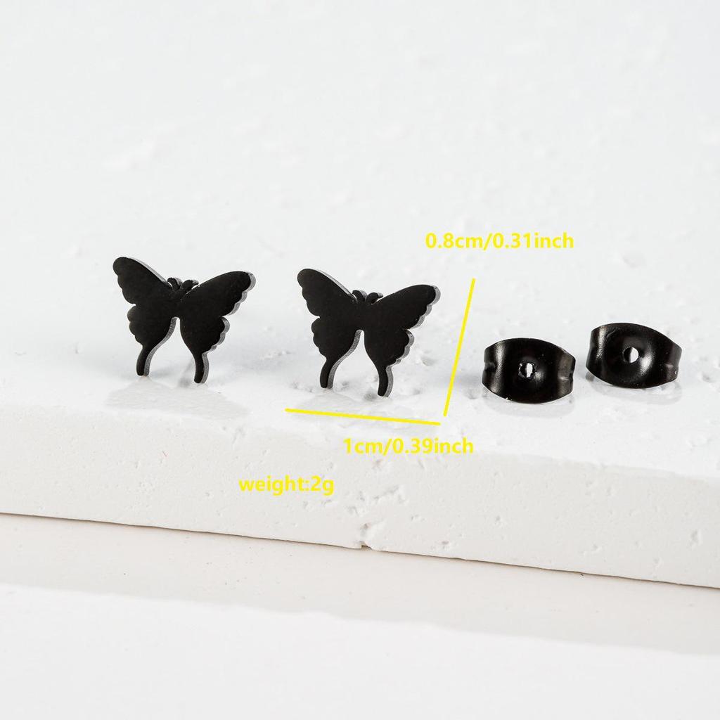 Women's Stainless Steel Infinity Rectangle Stud Earrings