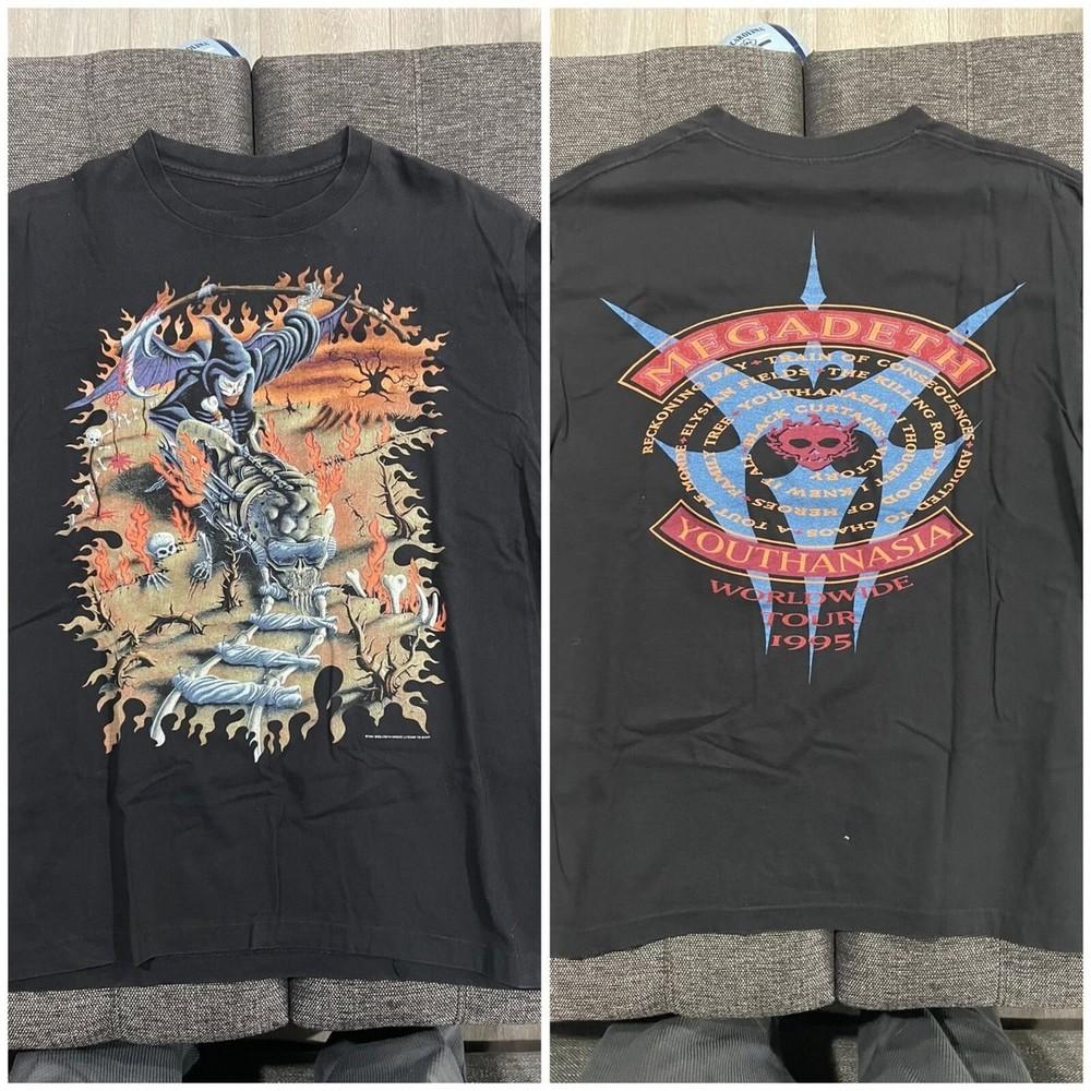 Christmas Megadeth YOUTHANASIA Tour T-Shirt 1995 Collection  S-235XL Tee B07.74 Unisex T-Shirt L