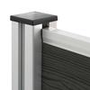 Waste Bin Fence Gray 85 X 12 X 115 Cm Aluminum and WPC