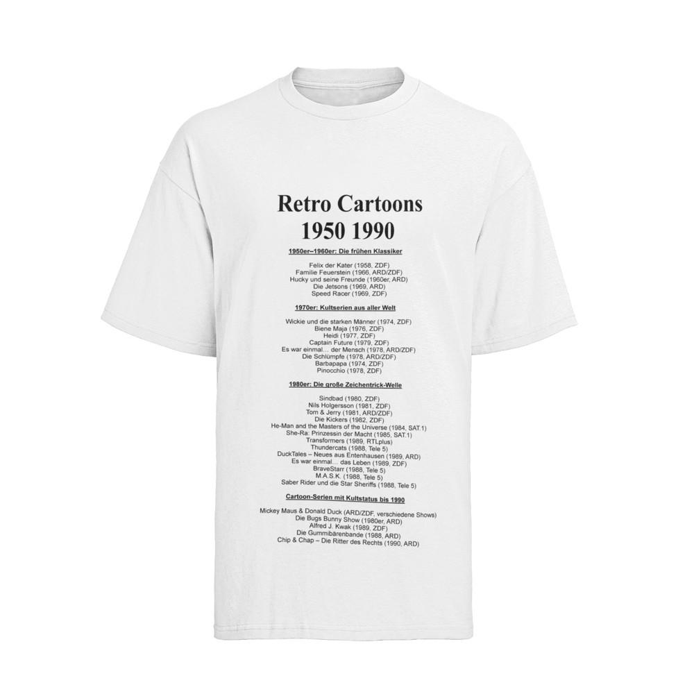 

Retro Cartoon Serien aus dem Deutschen TV 1950 1990 aufgelistet Bio Herren Shirt 3XL