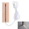 LED Wood Display Base 8 Colors Rectangle Display Pedestal Lights Display Base Wooden Lighted Base Stand for Resin Art