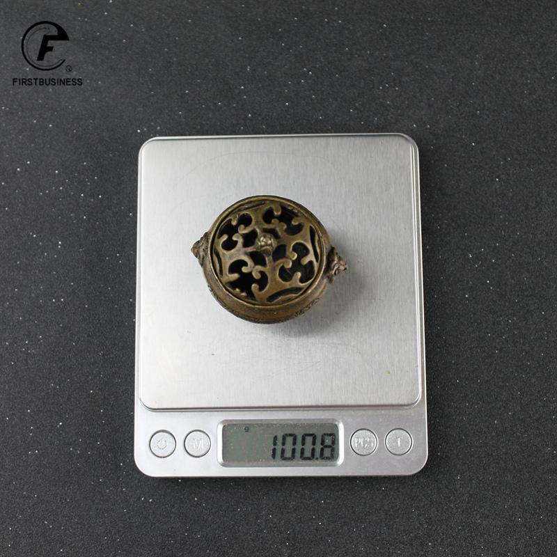FASHION STYLE Censer Burner Hollowing out Cover Chinese God beast Hotel Yoga Sleep retro copper Classic Buddhist Relax Antique