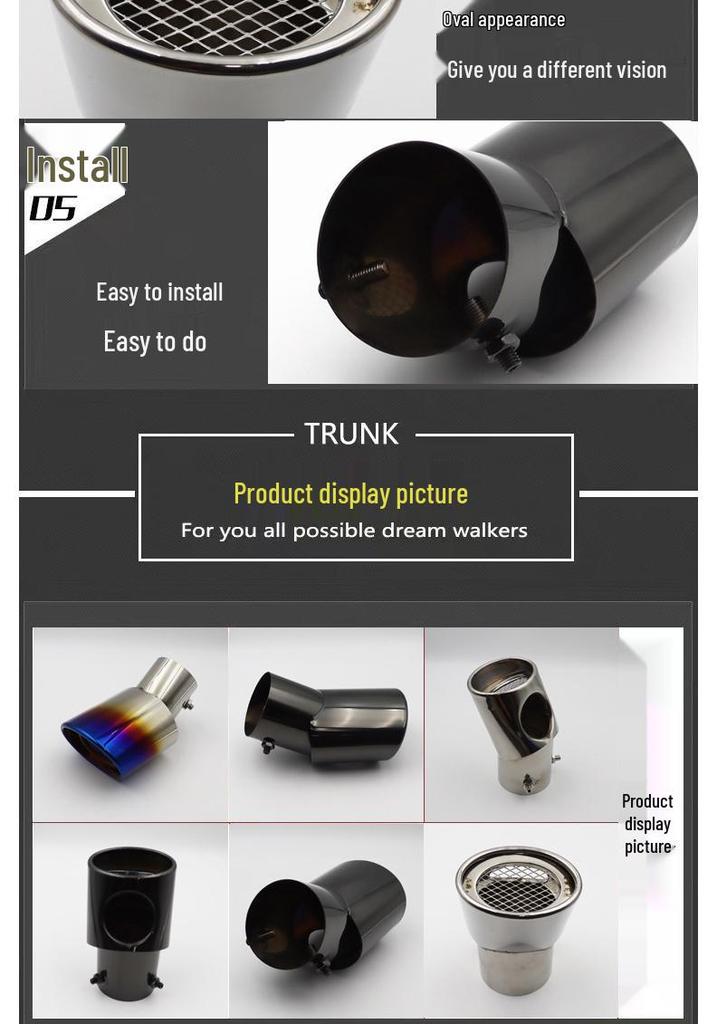 Vitara Corolla GS4 IX25 RX5 Fit Binzhi XRV Exhaust Pipe Decorative Tailpipe