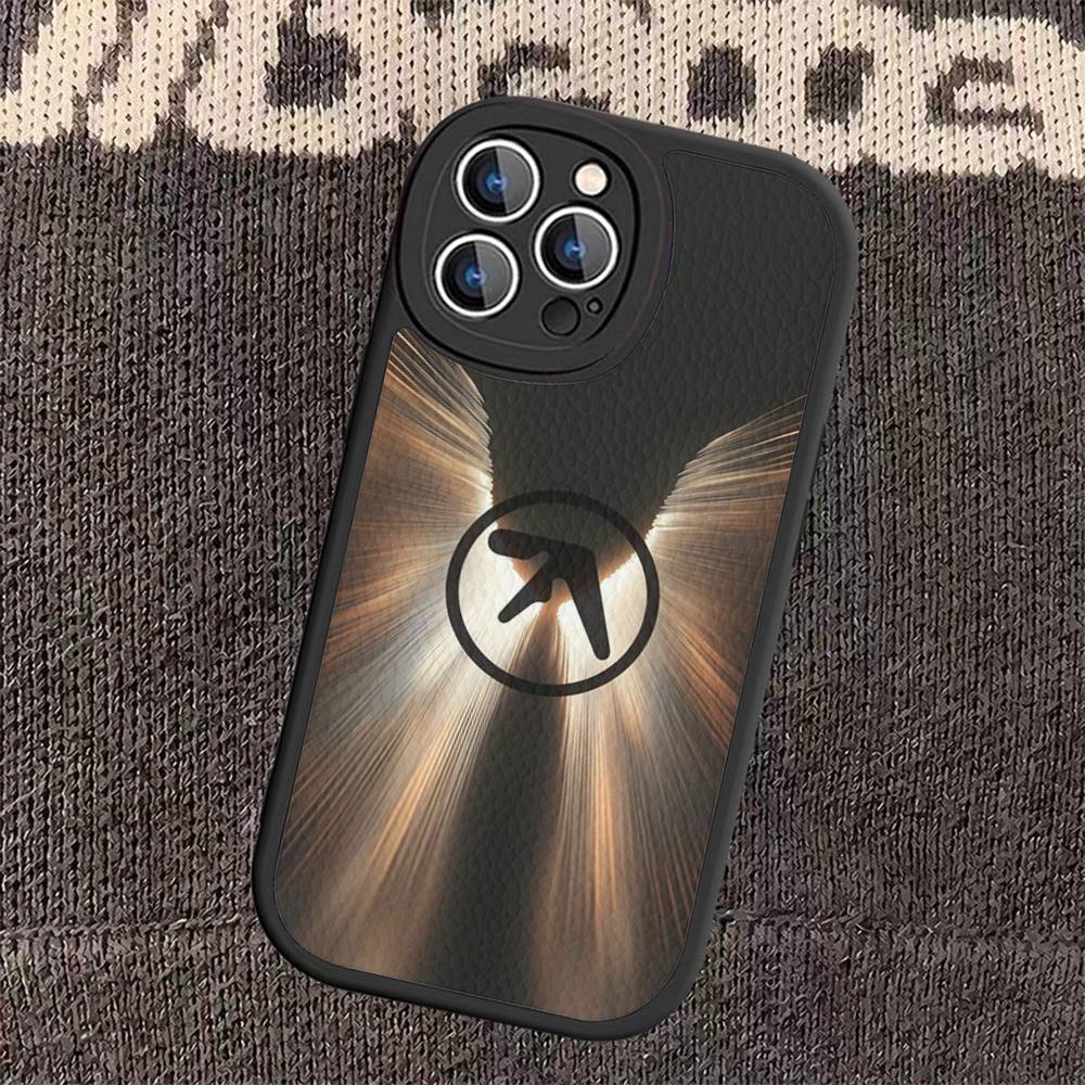 DJ A-Aphex T-Twins Leather Phone Case For iPhone 16 15 14 13 12 11 Pro Max Plus Cover
