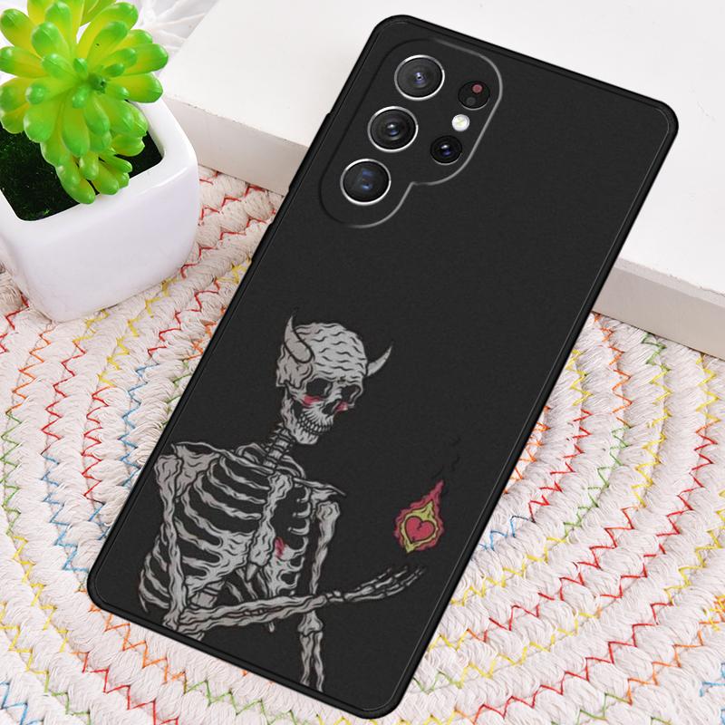 Bones Skeleton Bumper Phone Case for Samsung Galaxy note 10 pro S26 Ultra S23 S24 FE S25 S21 S22 PLUS shockproof Cove
