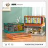 Large Foldable Three-door Student Book & Clothing Organizer Box