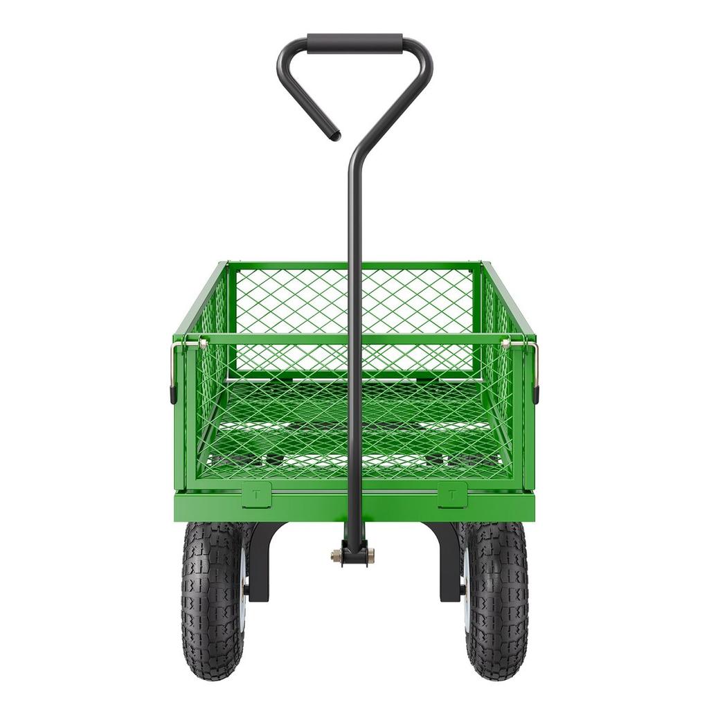 Steel Garden Cart 900lbs Capacity Heavy Duty Wagon Cart 10in Tires