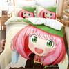 SPY×FAMILY Bedding Set Anime Anya Forger Quilt Cover Single Double Size With Pillowcase Boys Girls Bedspread