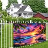 2D plane 1 piece of tropical sunset beach scene background banner suitable for living room bedroom office and home