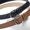 Punk Round Rivet Belt, Green Men'S And Women'S Denim Casual Bead Wide Belt, Xian Style.