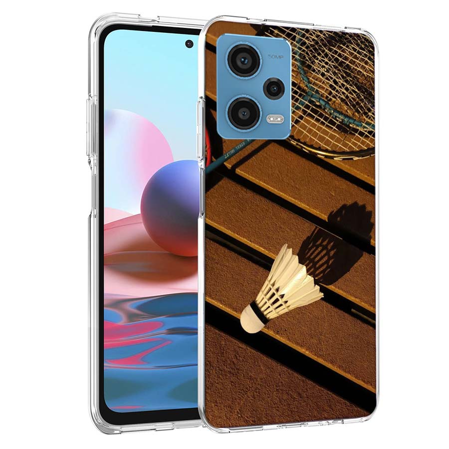 

Badminton Sport Phone Case For Redmi Note 13 12 14 15 Pro Plus 13R 11 11T 11E 11S 10 Pro 10S 9 9S Cover Cell Clear TPU Capa Case Redmi 13