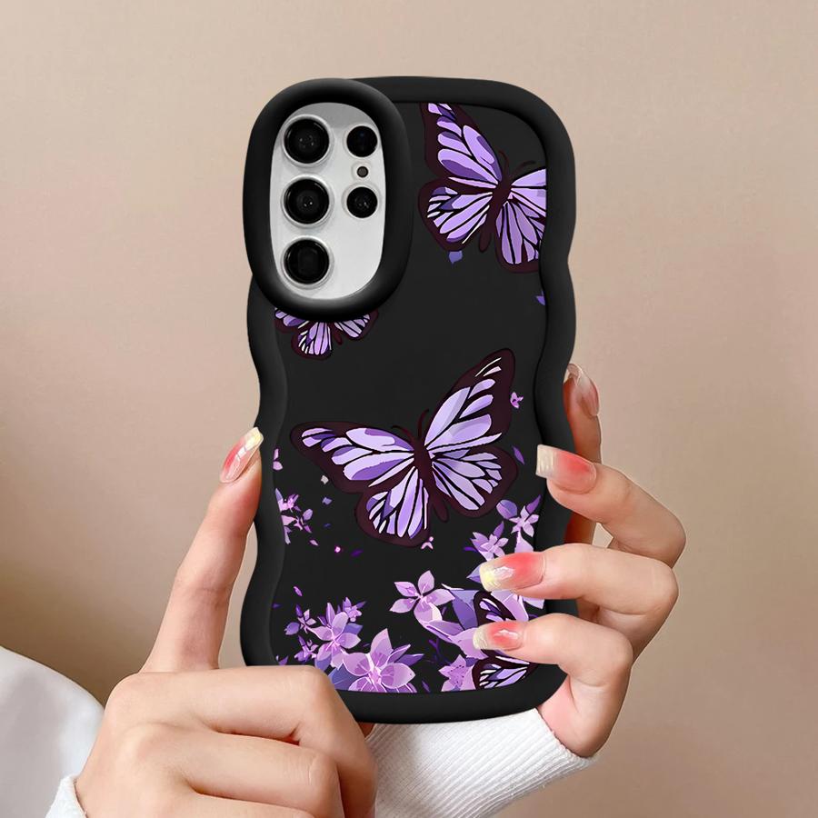 Case for Samsung Galaxy A26 S25 S22 Ultra S20 FE S23 Plus S24 A25 S21 Soft Phone Cover A35 A54 A34 A36 A55 A24 INS Retro