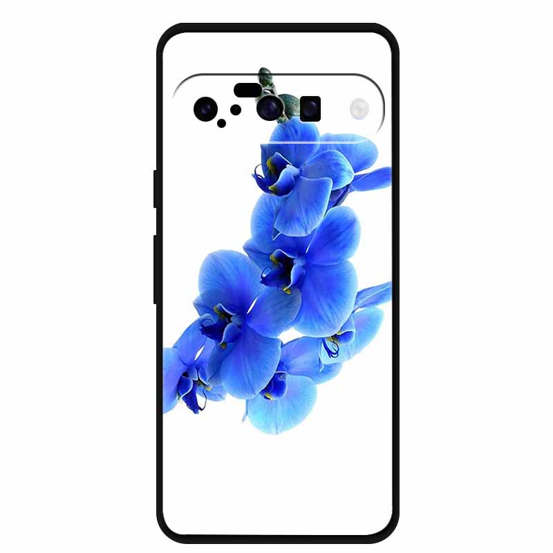 

For Google Pixel 10 Phone Case Fashion Flowers Black Silicone TPU Soft Back Cover Case For Google Pixel 10 2025 Case Pixel10 Bag Google Pixel 10