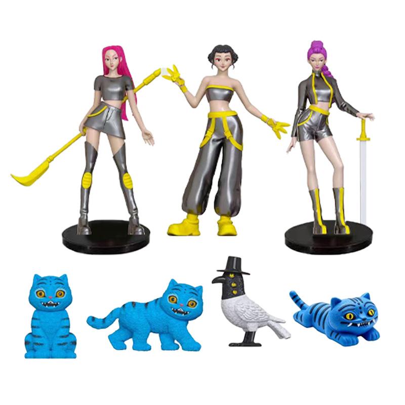 7/9 Stück/Set Kpop Dämonenjäger Actionfigur Spielzeug Derpys Tiger Rumi Mira Zoey Sussy Figur Puppe für Fans Geschenk