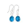 Swiss Blue Topaz Gemstone 925 Sterling Silver Jewelry Handmade Earrings 1.60" EE-12-5
