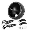 Motorcycle 5.75 Inch 5.75” Retro Bucket Modified Headlight Base LED Headlamp Parts Shell Round Housing Mount Cover