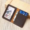 Genuine Leather Card Bag Wallet Crazy Horse Leather Driver's License Holder Vintage Multi-slot Cowhide Wallet