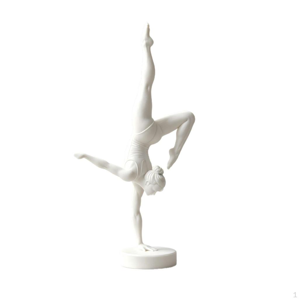 Poised Ballerina Girl Figurine Artistic Dancer Modern Gymnast Sculpture