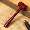 2 Pcs Wooden Judge Gavel Solid Wood Hammer Auction Gavel Role Gift For Chairman Law Student Costume Accessory Home
