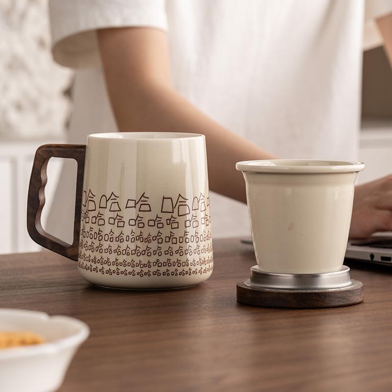 Premium Büro Tassenfilter Pärchenbecher Geschenk zum Eltern- oder Lehrertag Tee-Trennbecher Geburtstags-Souvenir