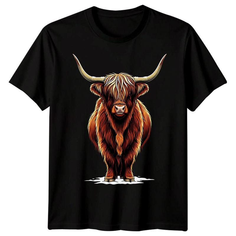 Highland Cow Animals Unisexs 100 Cotton Tshirt Unisexs Tees Top Unisexs Tee Graphic Unisex Tee 2XL