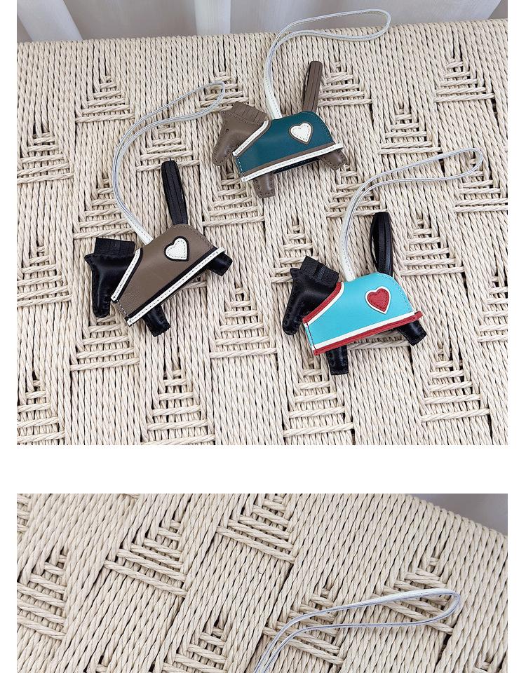 Love Heart Leather Pony Charm Keyring & Ornament Cape