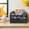 Wooden Coffee Rack Stylish Tea Shop Organizer Cup Holder Lid Holder Beverage Station Organizer Coffee Bar Accessories