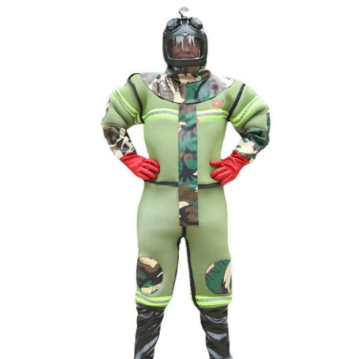 Bee Protection Suit with Fan: Breathable, Heat-Dissipating, Thickened with Integrated Helmet - Full Set L with Fan