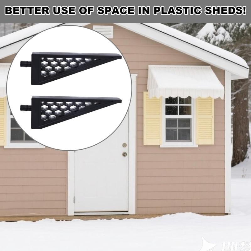 2Pcs Durability Plastic Garage Organizers Brackets High Capacity Plastic Shed Organizers For Vertical Space Utilization