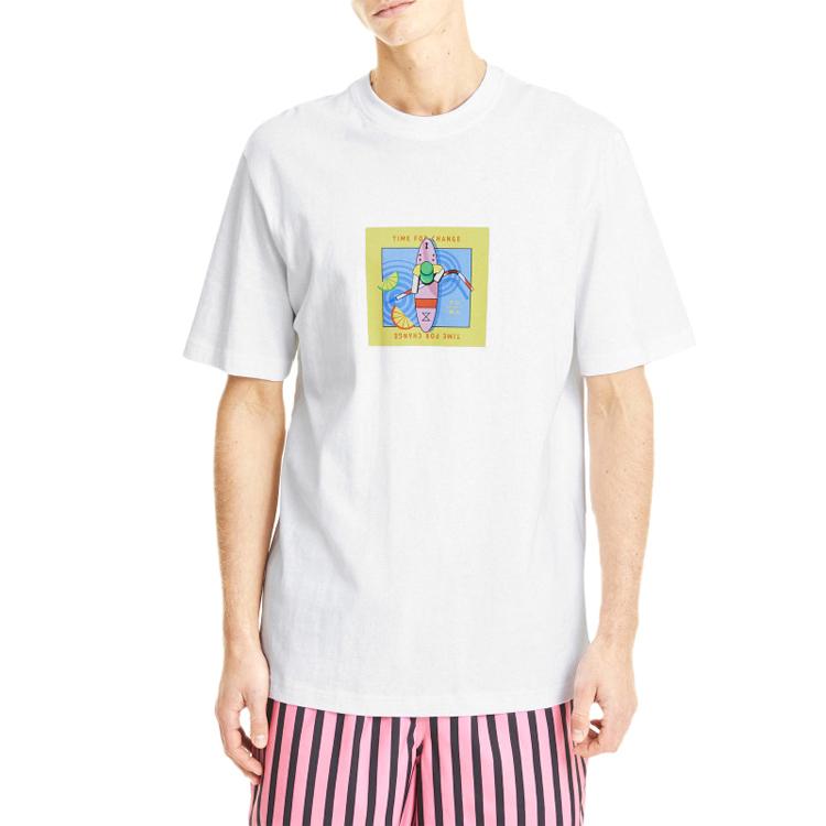 Puma Camiseta de Manga Curta Gráfica Downtown Masculina Tops Branco 597337-52
