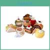 Bambola di peluche a forma di sandwich, dolce, dessert, caffè, con imbottitura in poliestere, per regalo e decorazione