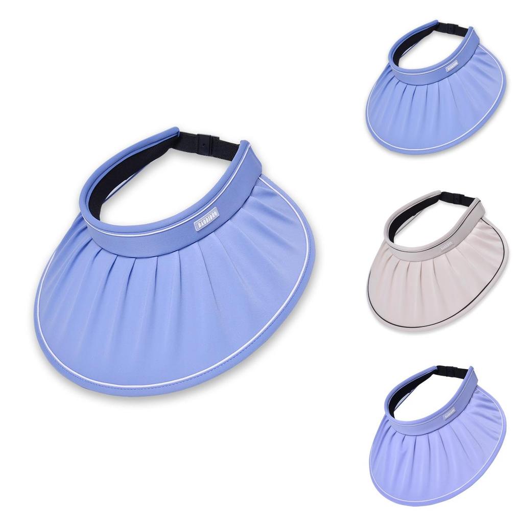 Summer Sun Protection Hat With Large Brim And Wrinkled Design For Outdoor Activities