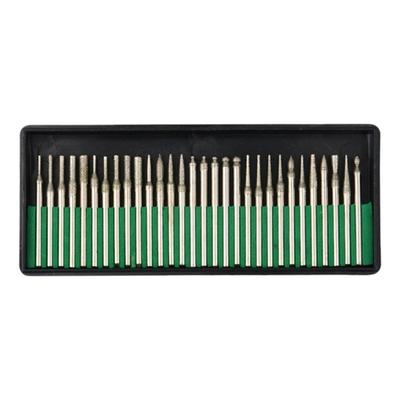 30Pcs  Engraving Bits for Jewelry Stone Glass Carving High Precisions Rotary Tool Burr Bit 1/8'' Shank