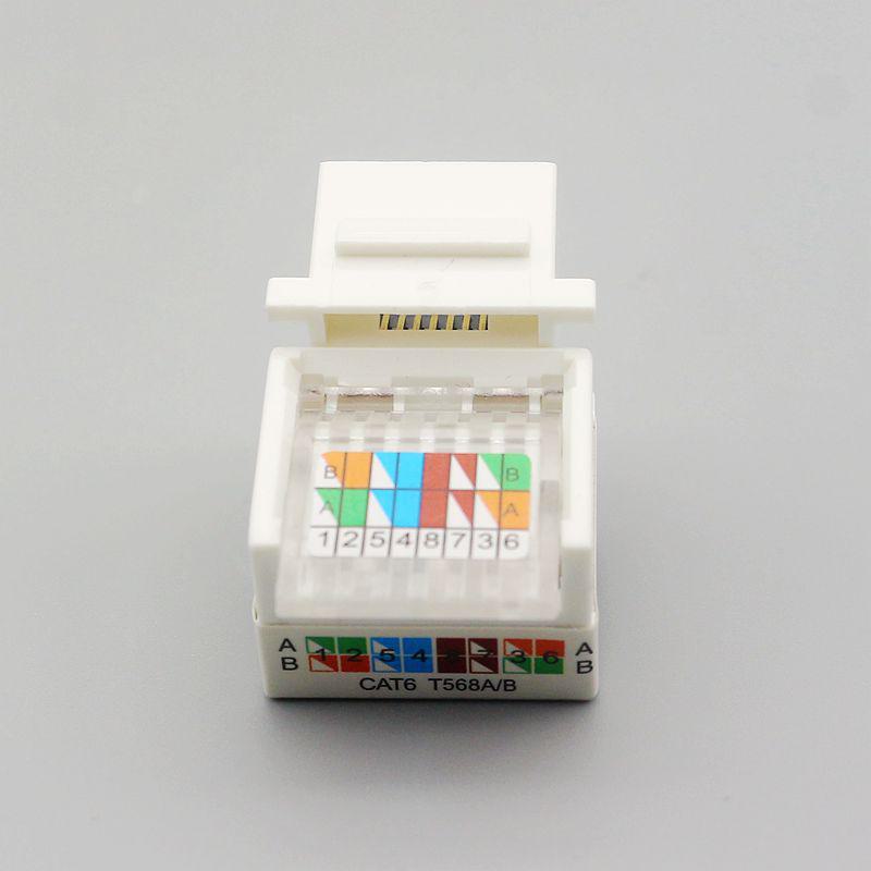 No-Punch CAT6 RJ45 Netzwerkkabelmodul & Gigabit-Einbaubuchse