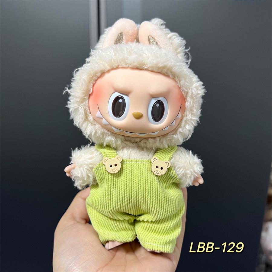 17cm Labubu V2 V1 Trendy Clothes Outfit Accessories Idol Doll Clothing for Kid Gift Labubu Ropa Doll Clothes Set (No Doll)
