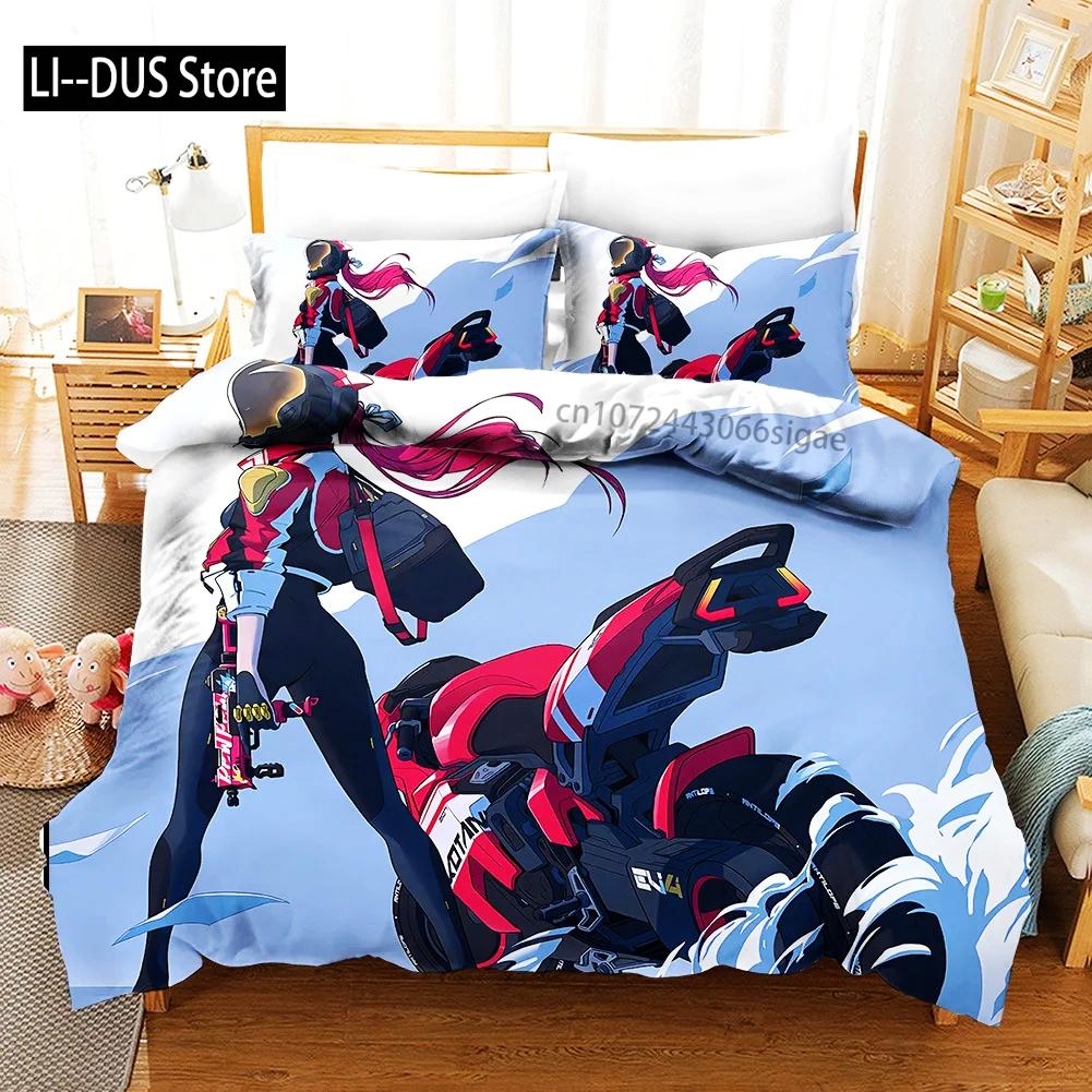 Sexy Girl Motocross Duvet Cover Extreme Sports Theme Bedding Set for Boys Teens Man Microfiber 3D Beauty Queen King Quilt Cover
