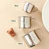 Anti Drop 304 Stainless Steel Mug With Handle Mini Portable Tea Milk Cup Cute Kid Water Cup Outdoor Picnic Drinkware
