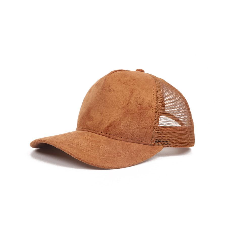 1 Piece Baseball Cap Men 5 Panel Mesh Suede Trucker Hat Womren Spring Summer Outdoor Sports Hats Women Solid Color Gorros