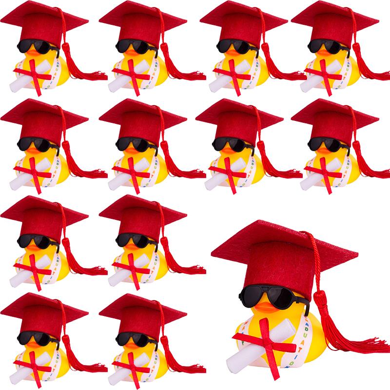 48 Set Graduation Rubber Ducks With Grad Cap Rubber Duck Graduation Party Duck Graduation Cap Duck For Student Graduation Gifts