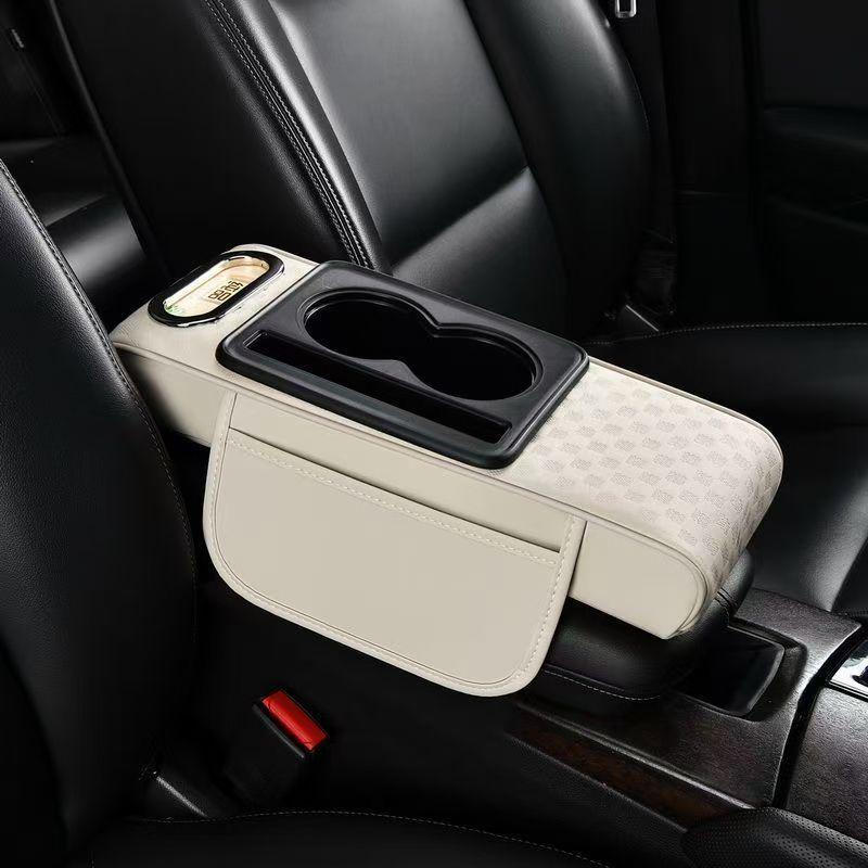 Auto Armrest Cushion Heightening Pad Side Storage Bag Middle Center Console Cover for Truck