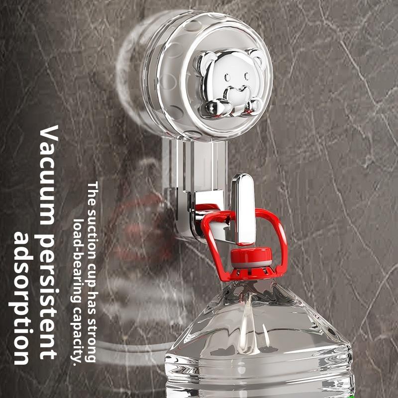 Powerful Suction Cup Hooks Traceless Heavy Duty Robe Towel Hook Keys Clothes Bag Hanger Hook Bathroom Kitchen Organizer Hook