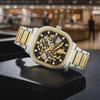 TEVISE Automatic Mechanical Watch Stainless Steel Men' S Business Luxury Steel Strip Watches Square Dial Waterproof Luminous Wristwatch
